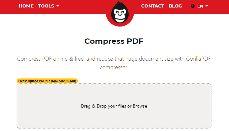 Compress Tool by GorillaPDF