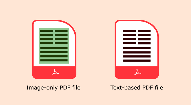 Make your PDF files text-based instead image-based