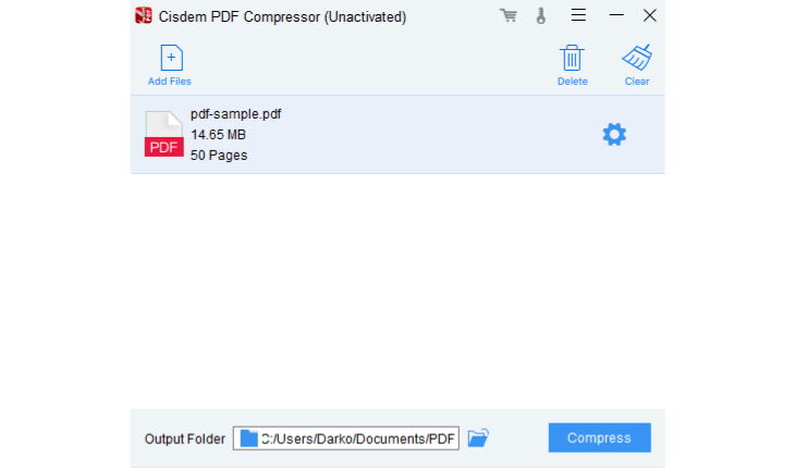 Cisdem desktop PDF compressor