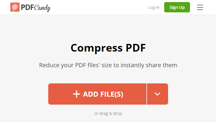 PDF candy compress PDF
