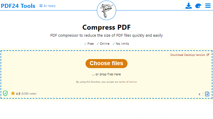 PDF24 Tools PDF compressor