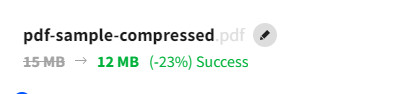 Smallpdf compression results