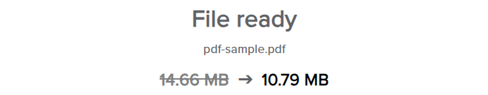 WeCompress results after compression