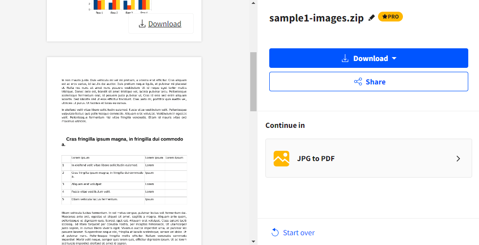 Using a PDF converter to make images from PDF file