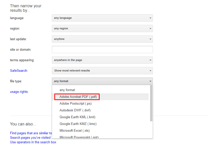 rssowl advanced search