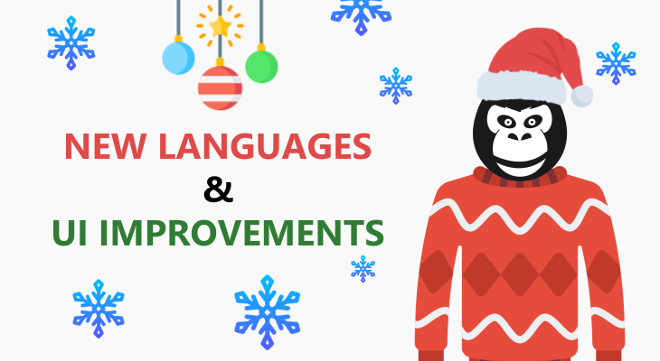New Year update with 8 new languages and UI improvements