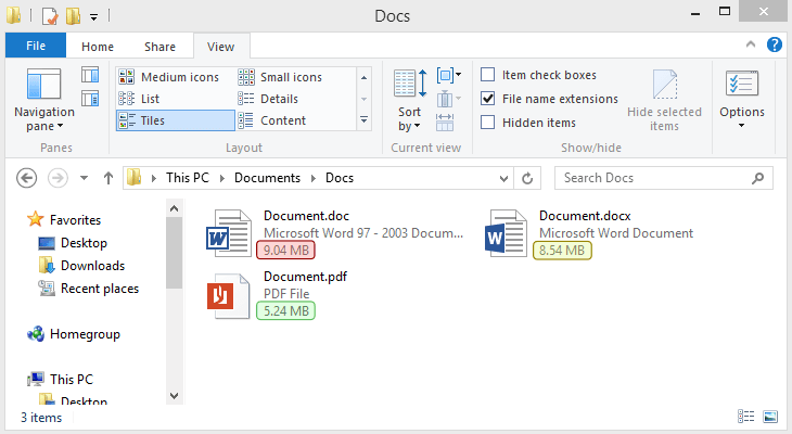 PDF vs DOC vs DOCX