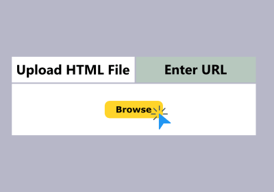 Masukkan URL atau Muat Naik Fail .HTML