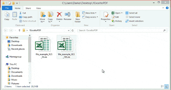 Excel to PDF converting video