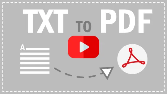 Video tutorial to convert TXT to PDF