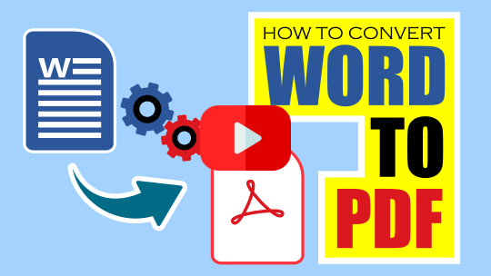 How to convert Word to PDF video tutorial
