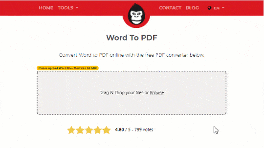 Come convertire video online da Word a PDF